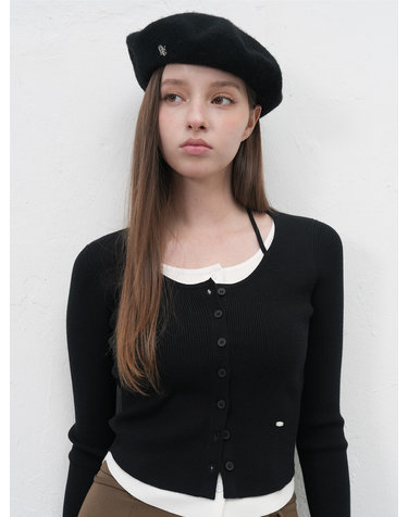 WOMAN GNRL 로고 울 베레모 [BLACK] / WBE3L91511
