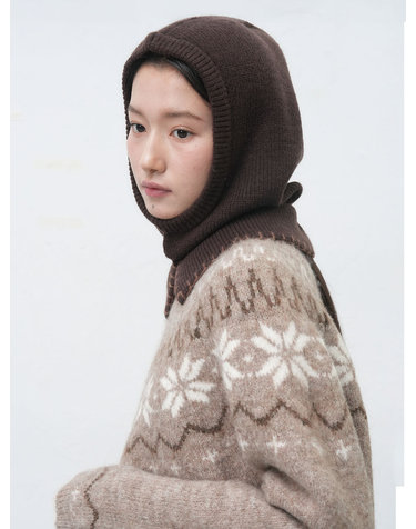 WOMAN 스티치 바라클라바 [BROWN] / WBE4L91526