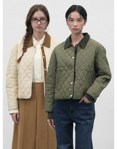 WOMAN 코듀로이 카라 경량 패디드 자켓 [3COL] / WBE3L07517