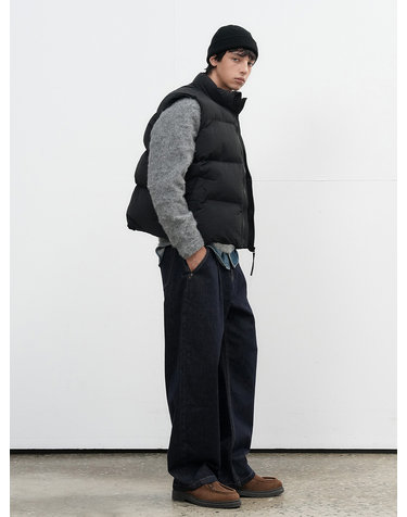 UNISEX 나일론 패딩 베스트 [BLACK] / SBE3U08009-MAN