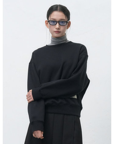 UNISEX 클럽 기모 맨투맨 [BLACK] / SBE4U02012-WOMAN