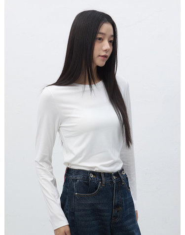 WOMAN 히트젯 라운드넥 티셔츠 [WHITE] / WBE4L01515