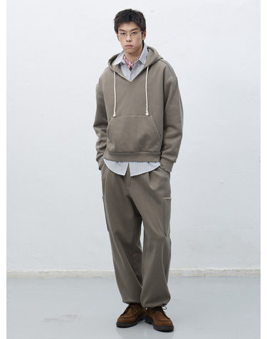UNISEX 스티치 스웻 후드 세트 [GREY] / SBE4U51013SET-MAN