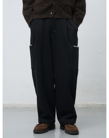 UNISEX 스티치 카고 스웻팬츠 [BLACK] / SBE4U52013-MAN