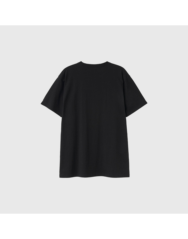 제너럴아이디어 제너럴 아이디어 UNISEX 데일리 코튼 반팔티 [BLACK] / SBE2U01007-WOMAN 착용컷