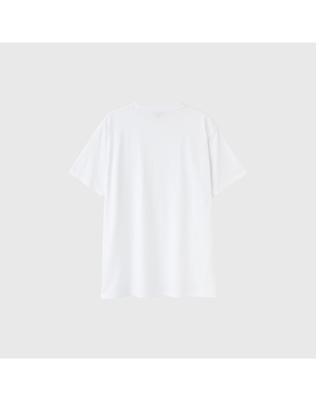 제너럴아이디어 제너럴 아이디어 UNISEX 데일리 코튼 반팔티 [WHITE] / SBE2U01007-MAN 착용컷