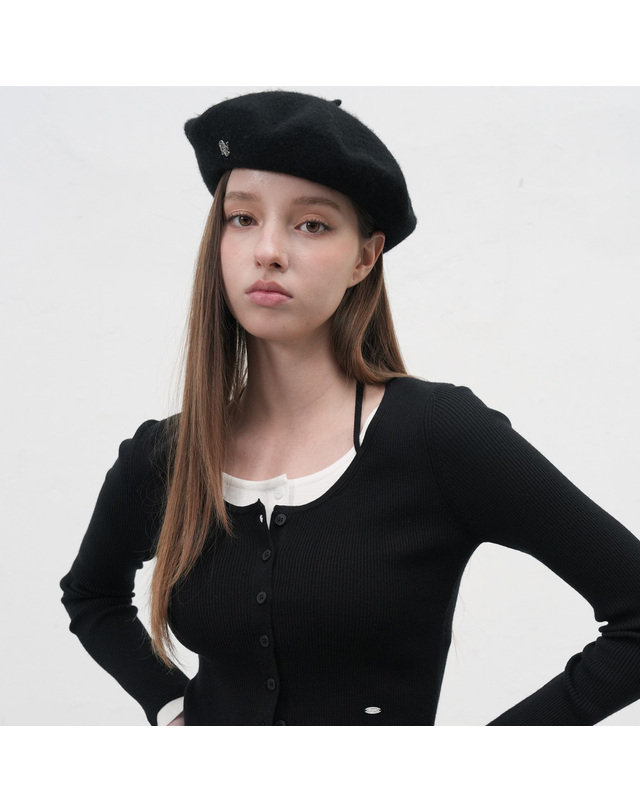 제너럴아이디어 제너럴 아이디어 WOMAN GNRL 로고 울 베레모 [4COL] / WBE3L91511 착용컷