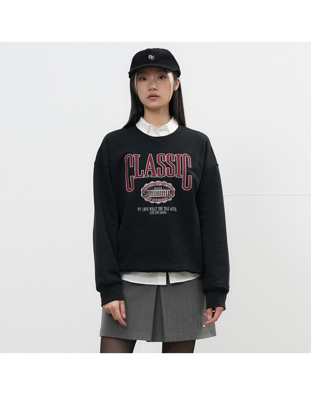 제너럴아이디어 제너럴 아이디어 UNISEX 코듀로이 GNRL 로고 볼캡 [BLACK] / SBE3U91005-WOMAN 착용컷