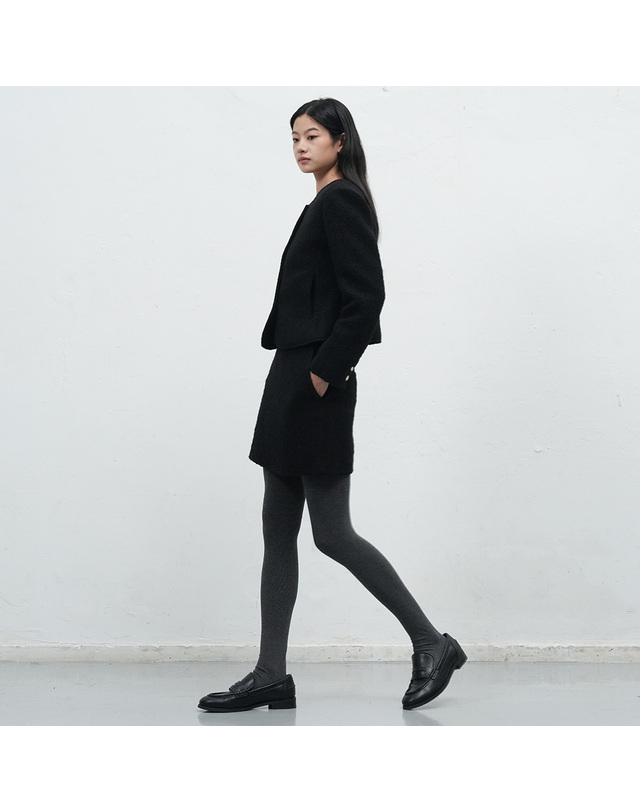 제너럴아이디어 제너럴 아이디어 WOMAN 부클 크롭 자켓 세트 [2COL] / WBE4L55506SET 착용컷