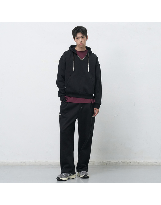제너럴아이디어 제너럴 아이디어 UNISEX 스티치 스웻 후드 세트 [3COL] / SBE4U51013SET-MAN 착용컷