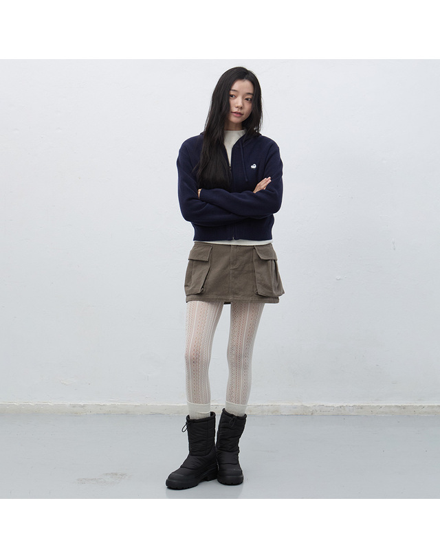 제너럴아이디어 제너럴 아이디어 WOMAN 워시드 로우라이즈 카고 스커트 [TAUPE] / WBE4L13522 착용컷