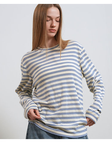 UNISEX 더블 스트라이프 티셔츠 [IVORY] / GF1UTS001-WOMAN