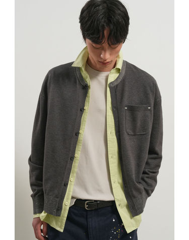 UNISEX 포켓 크루넥 가디건 [CHARCOAL] / GF1UKC002-MAN