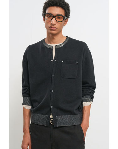 UNISEX 포켓 크루넥 가디건 [BLACK] / GF1UKC002-MAN