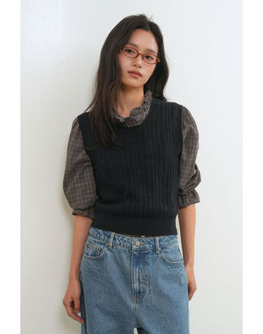 WOMAN 스켈럽 스카시 니트 베스트 [DARK NAVY] / GF2LKV528
