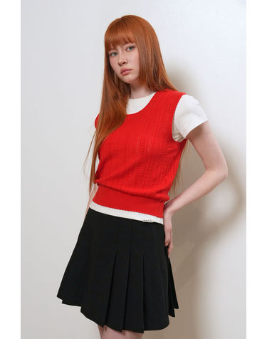 WOMAN 스켈럽 스카시 니트 베스트 [RED] / GF2LKV528