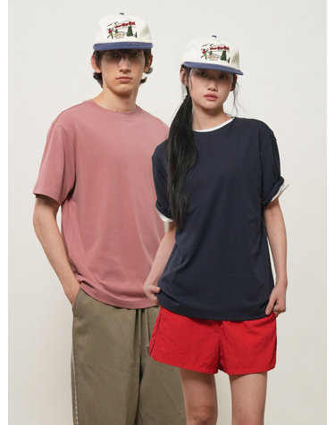UNISEX 스티치 반팔 티셔츠 [4COL] / GF2UTS013