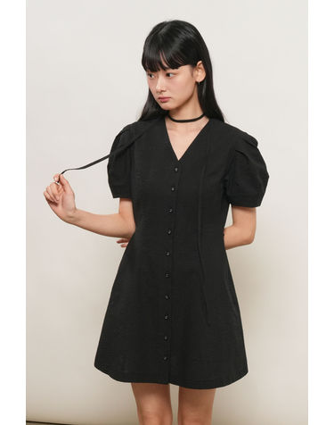 WOMAN 볼륨 미니 원피스 [BLACK] / GF2LOP511