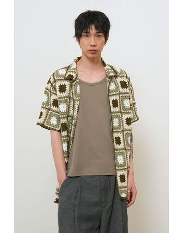 UNISEX 그래니 스퀘어 하프 가디건 [KHAKI] / GF2UKC019 - MAN