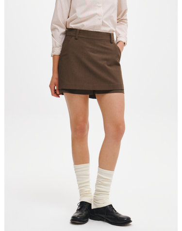 WOMAN A라인 스커트팬츠 [BROWN] / GF3LSK507
