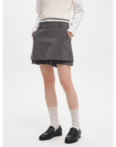 WOMAN A라인 스커트팬츠 [GREY] / GF3LSK507