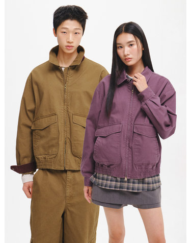 UNISEX 빅포켓 캔버스 블루종 [2COL] / GF3UJP002