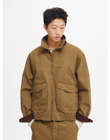 UNISEX 빅포켓 캔버스 블루종 [BROWN] / GF3UJP002-MAN