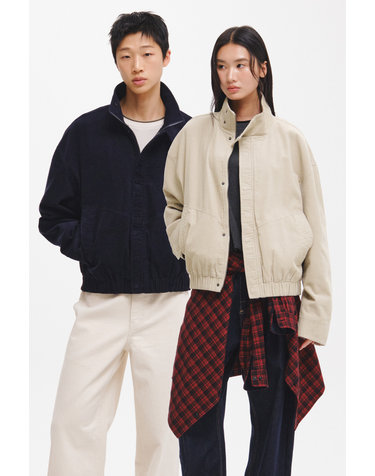 UNISEX 하이넥 코듀로이 블루종 자켓 [3COL] / GF3UJP004