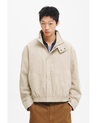 UNISEX 하이넥 코듀로이 블루종 자켓 [BEIGE] / GF3UJP004-MAN