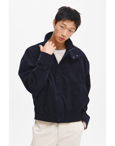UNISEX 하이넥 코듀로이 블루종 자켓 [DARK NAVY] / GF3UJP004-MAN