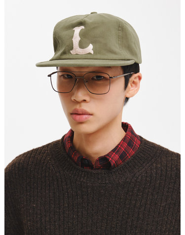 UNISEX GNRL 이니셜 로고 코튼 캡 [KHAKI] / GF3UCP001