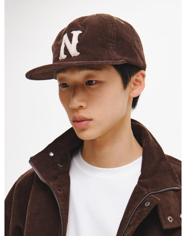 UNISEX GNRL 이니셜 로고 코듀로이캡 [BROWN] / GF3UCP002