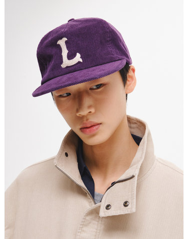 UNISEX GNRL 이니셜 로고 코듀로이캡 [PURPLE] / GF3UCP002