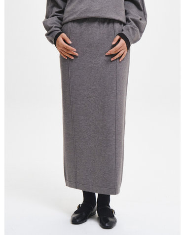 WOMAN 워셔블 맥시 니트 스커트 [DARK GREY] / GF3LSK516