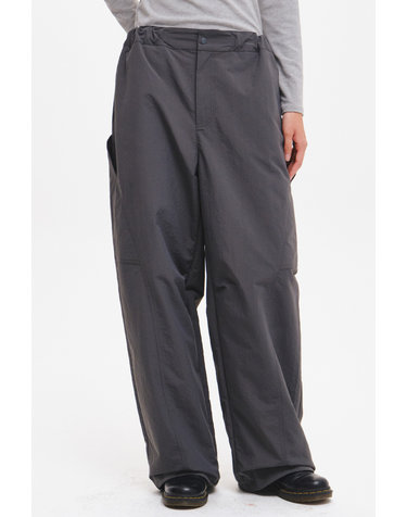 UNISEX 레이어드 포켓 와이드 립스탑 팬츠 [CHARCOAL] / GF3UPT009-WOMAN
