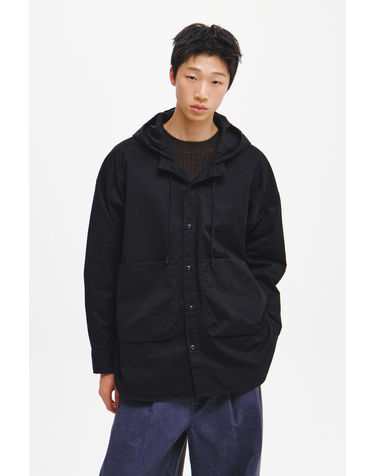 UNISEX 투웨이 포켓 루즈핏 후디셔츠 [BLACK] / GF3UJK012-MAN