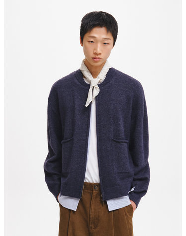 UNISEX 셔츠 레이어링 헤어리 가디건 [NAVY] / GF3UKC002-MAN