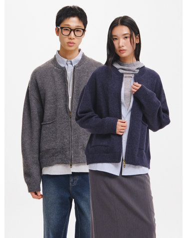 UNISEX 셔츠 레이어링 헤어리 가디건 [2COL] / GF3UKC002