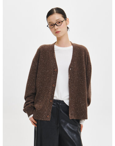 UNISEX 네프사 핸드스티치 가디건 [BROWN] / GF3UKC006-WOMAN