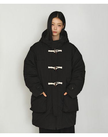 UNISEX 입체 포켓 더플 후드패딩 [BLACK] / GF4UJP008-WOMAN