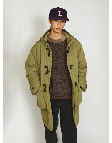 UNISEX 입체 포켓 더플 후드패딩 [OLIVE] / GF4UJP008-MAN