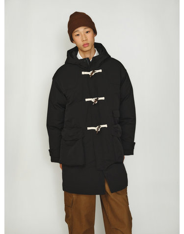 UNISEX 입체 포켓 더플 후드패딩 [BLACK] / GF4UJP008-MAN