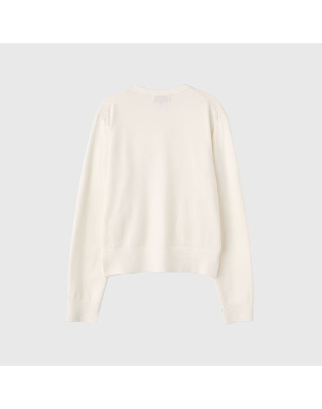 제너럴아이디어 제너럴 아이디어 WOMAN 릴렉스드 에센셜 크루넥 풀오버 [WHITE] / GF1LKP510 착용컷