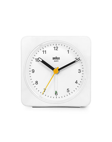 BRAUN BC03W 클래식 아날로그 크레센도 알람 저소음 공용 탁상시계