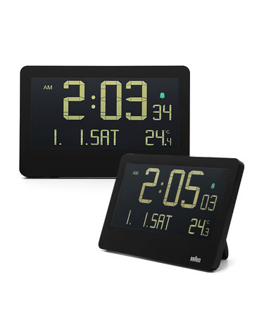 BRAUN BC14B 디지털 크레센도 알람 날씨 탁상 겸 공용 벽시계