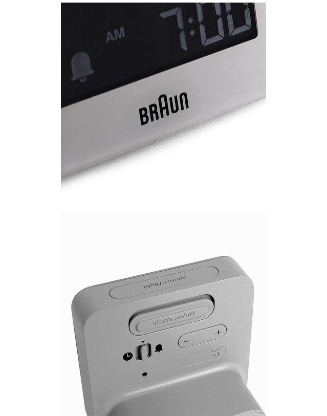 브라운 BRAUN BC09G 디지털 크레센도 알람 공용 탁상시계 착용컷