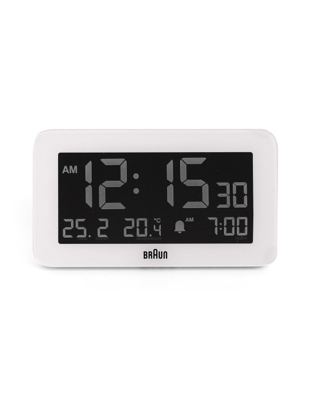 브라운 BRAUN BC10W 디지털 크레센도 알람 날씨 공용 탁상시계 착용컷