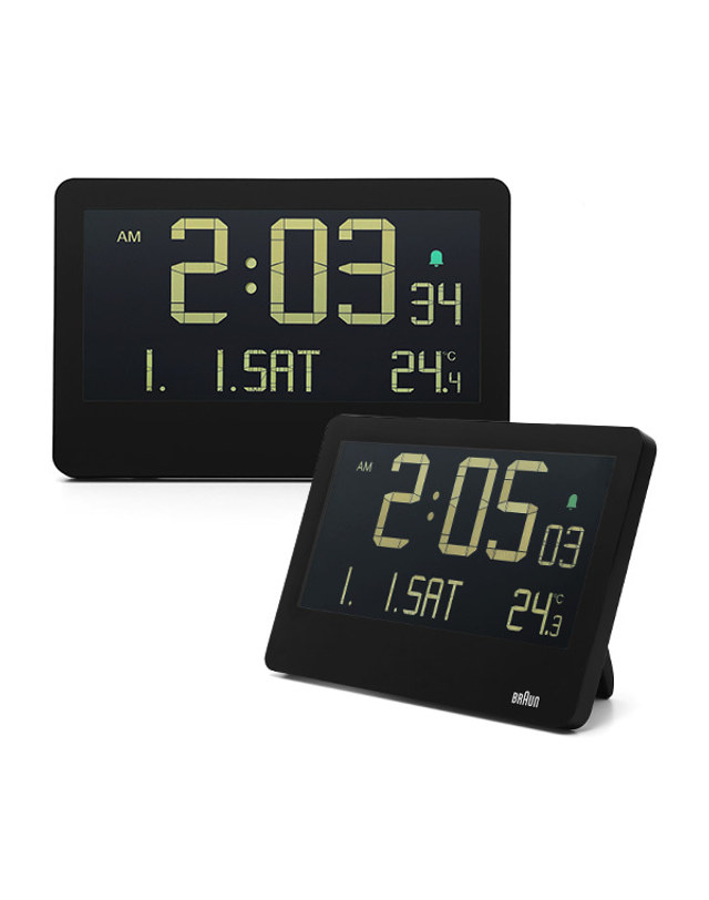 브라운 BRAUN BC14B 디지털 크레센도 알람 날씨 탁상 겸 공용 벽시계 착용컷