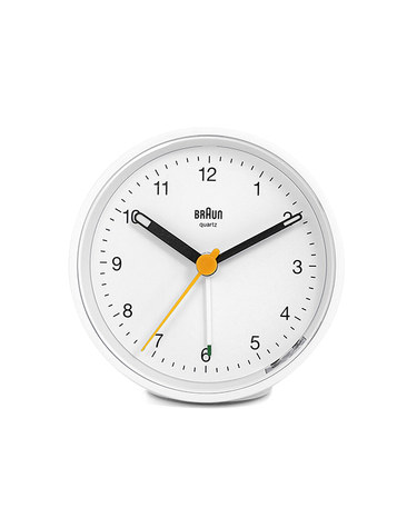 BRAUN BC12W 클래식 크레센도 알람 저소음 공용 탁상시계