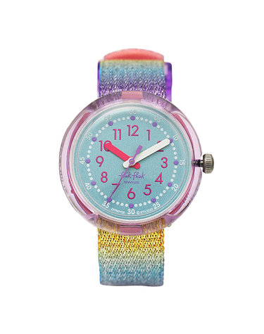 플릭플락 FPNP128 SHINE BRIGHT SHINE IN RAINBOW 아동 나토시계